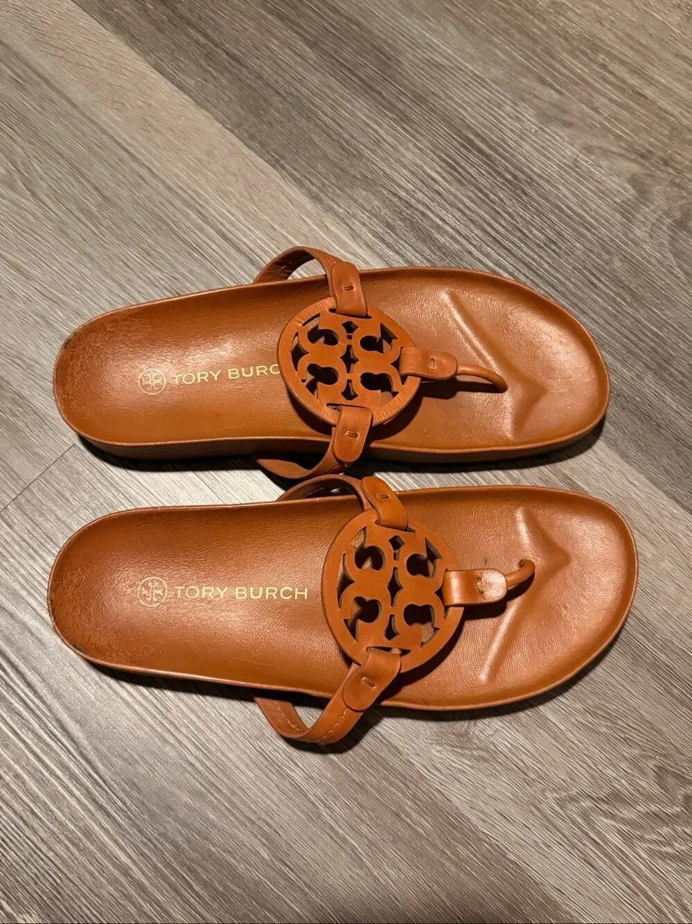 Tory Burch MILLER CLOUD SANDAL in Bourbon Miele Size US 9 $225
